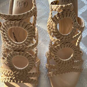 Beige Sandal-Ankle Strap and Black Sandal